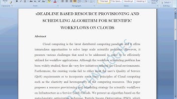 DEADLINE BASED RESOURCE PROVISIONING AND SCHEDULING ALGORITHM FOR SCIENTIFIC WORKFLOWS ON CLOUDS