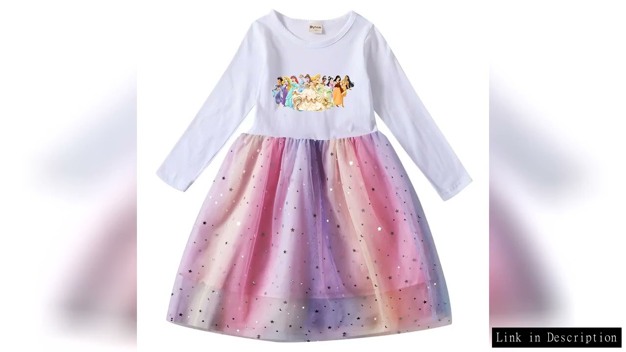 Snow White Princess Girls Toddler Prom Mesh Dresses Children Party Clothes Long Sleeve Princess Cost