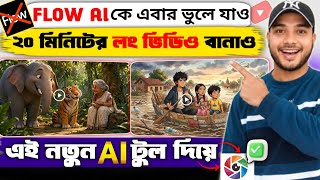 Google Flow AI কে এবার ভুলে যাও 😱 এই নতুন AI টুল দিয়ে লং ভিডিও বানাও ফ্রিতে | Flow Alternative AI  screenshot 2