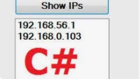 C# : How to find IP Address in C# Application