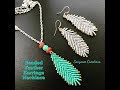 How to make Beaded Feather Earrings or Pendant 💞...Boho Style Earrings