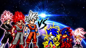 Goku DBS V3.5 OP, Evil Goku TP OP & Goku Black SSR OP VS Sonic Chaos OP, Sonic exe OP & SonicB V2 OP