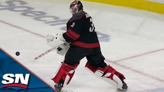 Hurricanes Frederik Andersen Ruins Shutout Bid After Clearing Attempt Deflects Into Own Net