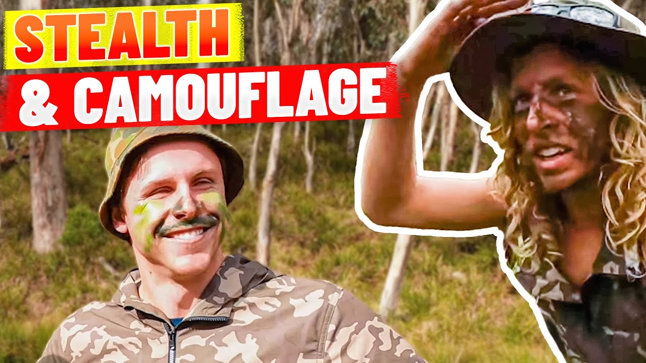 Hiding from Pig Hunters! Lifeguards Learn Stealth and Camouflage (Fish Outta Water)