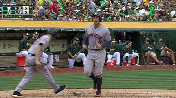 HOU@OAK: Lowrie singles in Springer to extend lead