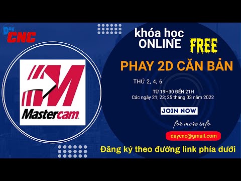 Thông báo: Mở khóa học MasterCAM căn bản online free