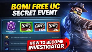 😍BGMI FREE UC SECRET EVENT | HOW TO BECOME INVESTIGATOR IN BGMI | FREE TITLE &amp; UC