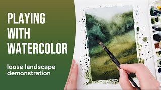 Loose Watercolor Spontaneous Painting Demonstration #loosewatercolor #watercolordemo #watercolor
