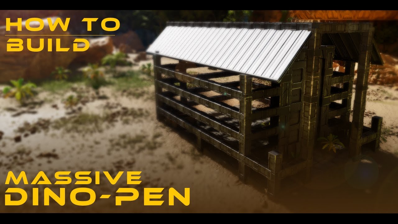 HOW TO BUILD a MASSIVE DINOPEN/DINOCAGE in ARK/ASA/kreatives bauen in