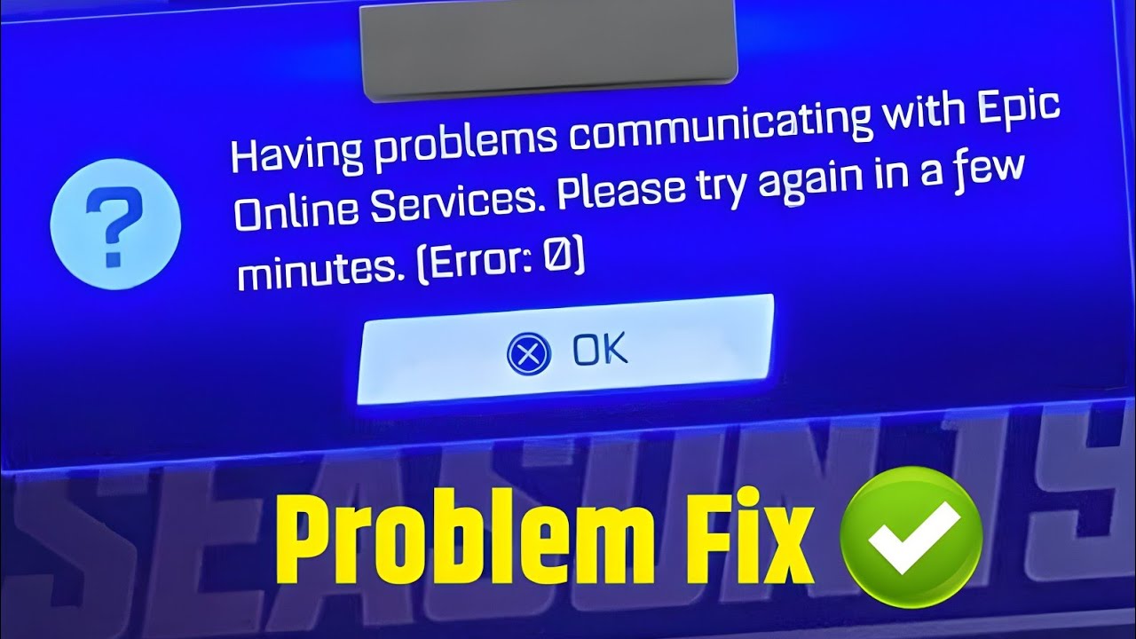 Fix Rocket League Having problems communicating with Epic Online Services. Please try again 😥