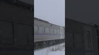 大雪の中を走るキハ261系特急おおぞら8号　(3月）JR北海道根室線新得にて