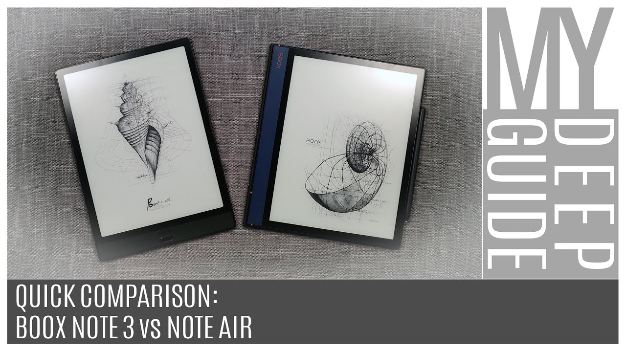 Quick Comparison: Boox Note 3 vs Note Air