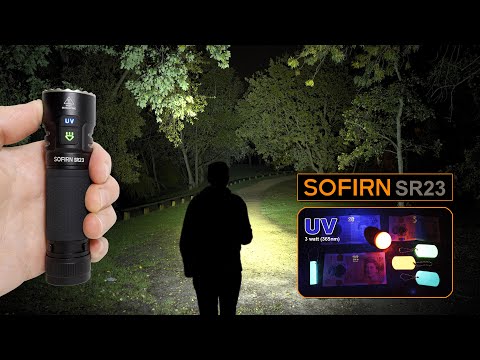 SOFIRN SR23 - 3300 lumens flashlight + 3 watt 365nm UV light