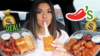 I Ordered Every “3 for Me” DEAL at Chilis! (Storytime how i met my boyfriend!)