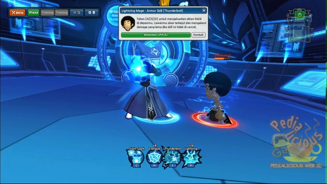 Skill "Lightning Mage" Developer K Training - Normal & Magic Hero Lost Saga