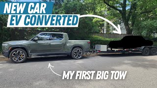 500-Mile Rivian R1T Towing Road Trip To Collect A Project Car!