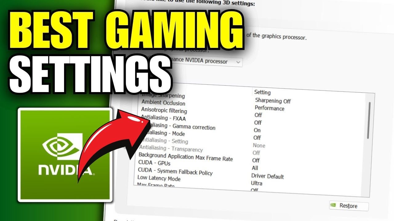 NVIDIA Control Panel BEST Settings For Gaming (2025) - YouTube