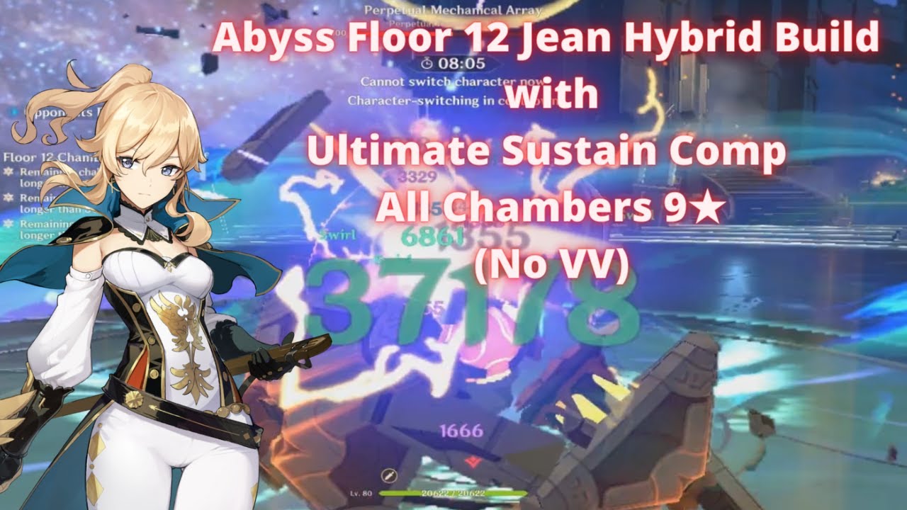 Genshin Impact 2.1 Jean Hybrid DPS Spiral Abyss Floor 12 All Chambers 9★