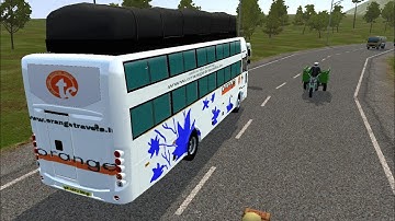 ORANGE TRAVELS LIVERY FOR PRAKASH BV MAXIMA NON AC SLEEPER BUS MOD BY IBS GAMING