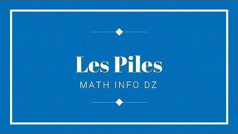 ASD :  Les piles partie 1 (darija)