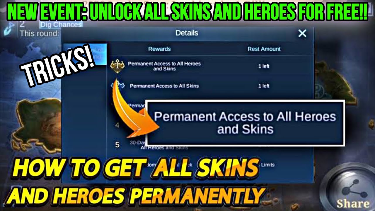 NEW EVENT: UNLOCK ALL SKINS AND HEROES PERMANENTLY!! FREE FOR ALL ...