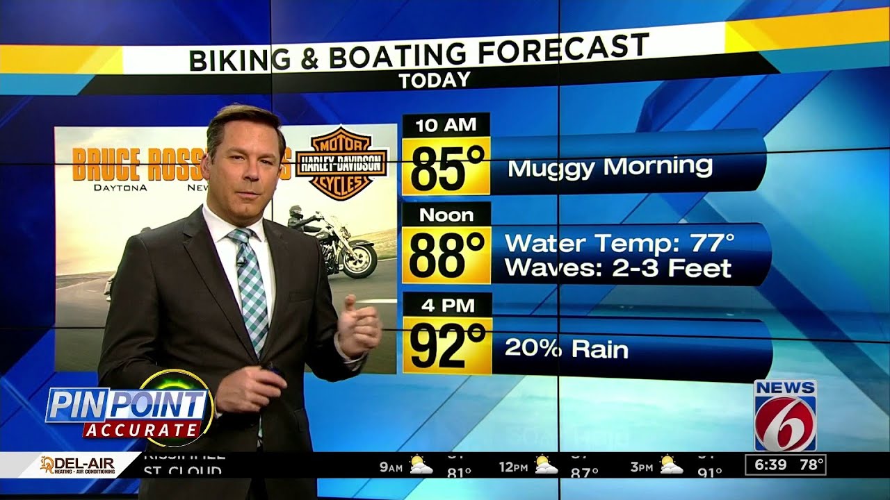 newspaper mockup Biking & Boating forecast: Rain chances lower on coast