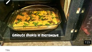 Dhokla in microwave in 6minutes