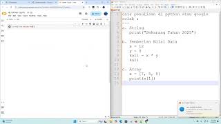 Cara Penulisan Bahasa Python di Google Colab