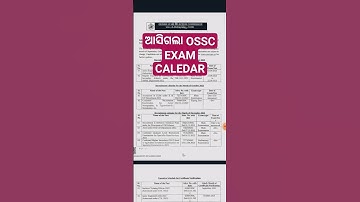 Ossc Exam calendar out// Prepare for ossc// #ossc #importantupdate @biswajitparida7243 #osssc