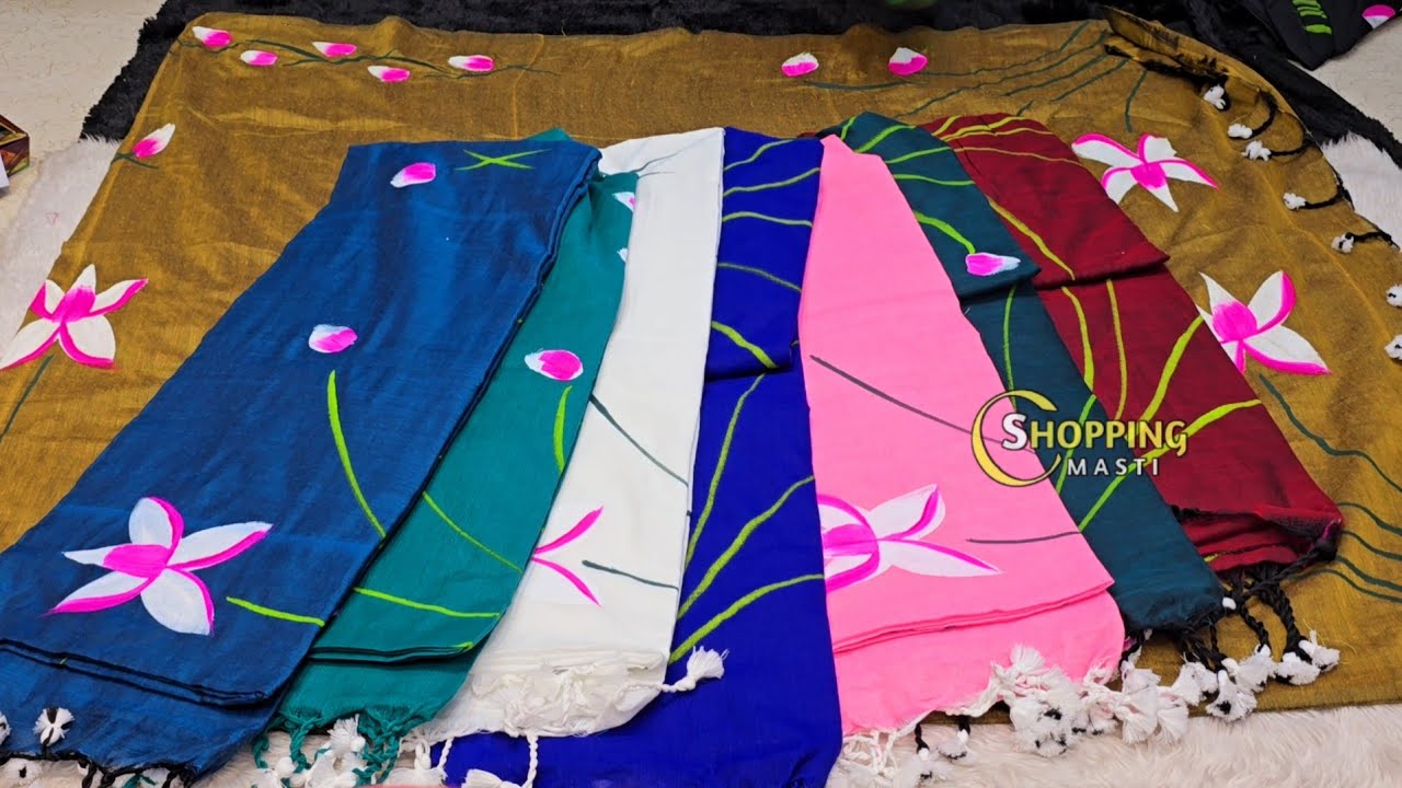 Madina wholesale|| Online trending khadi cotton, raw mango, uniform sarees collection No extra gst 