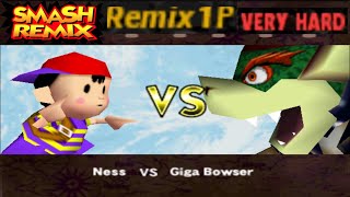 Smash Remix - Classic Mode Remix 1P Gameplay With Ness (VERY HARD) Smash Remix - Classic Mode Remix 1P Gameplay With Ness (VERY HARD)