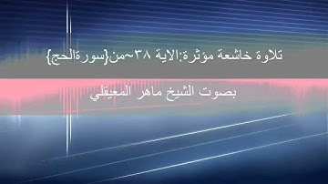 تلاوة مؤثرة :إِنَّ اللَّهَ يُدَافِعُ عَنِ الَّذِينَ آمَنُوا~سورة الحج:بصوت الشيخ ماهر المعيقلي