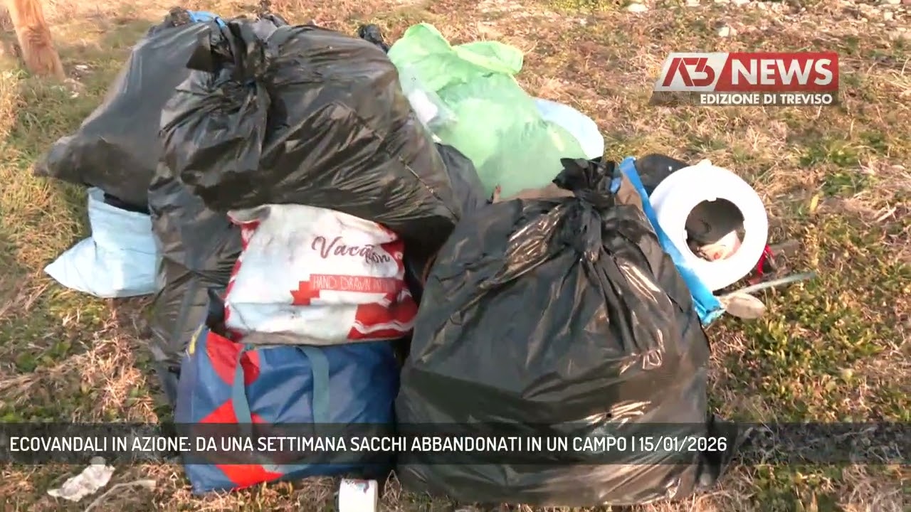 ECOVANDALI IN AZIONE: DA UNA SETTIMANA SACCHI ABBANDONATI IN UN CAMPO | 15/01/2026