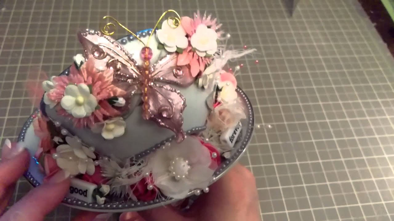 Shabby Chic Altered Tea Cup for Tanna - YouTube