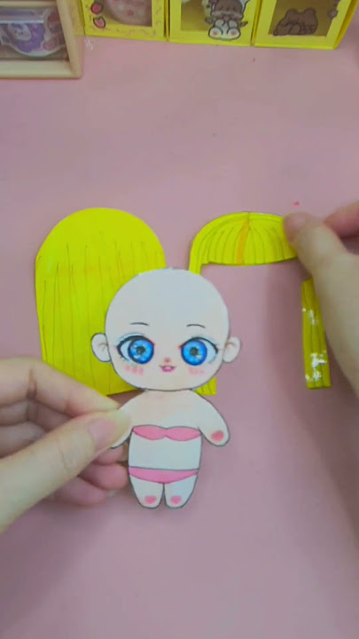 Mainan Boneka Kertas Bikin Rambut Boneka Barbie 2 #paperdolls #barbie #shorts