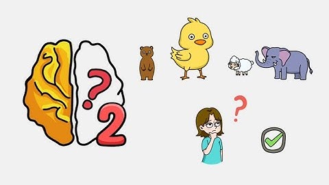 Brain Out 2 Level 59 Game Walkthrough - Sort animal images left to right from largest to smallest