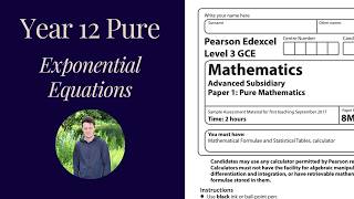 Practice solving this Exponential Equation! (Edexcel A-level Maths)