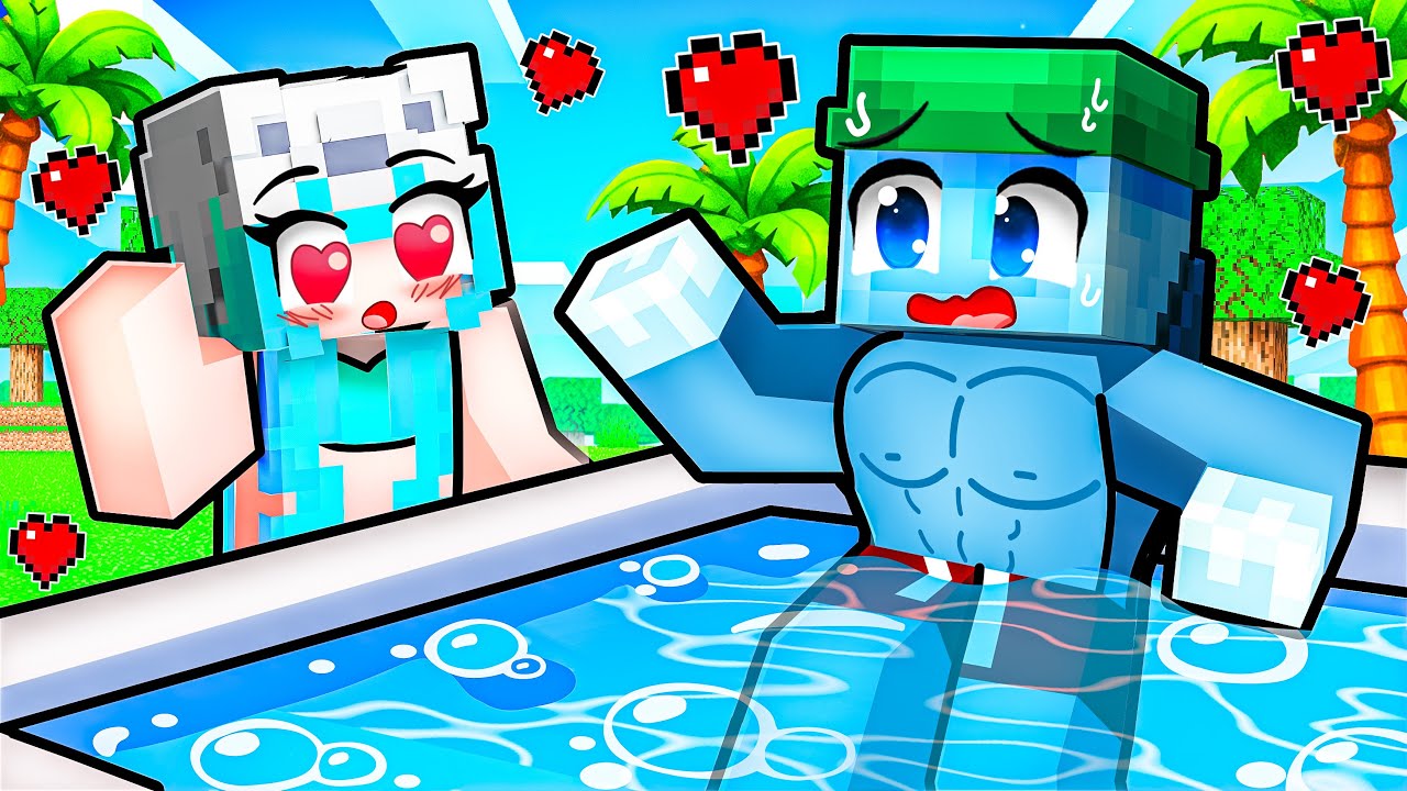 Un *BAIAT* la Petrecerea la PISCINA doar de FETE pe Minecraft...