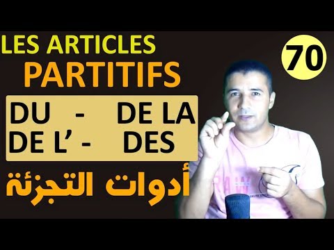 تعليم الفرنسية للمبتدئين 70 ادوات التجزئة Les Articles Partitifs فرنشاوي 