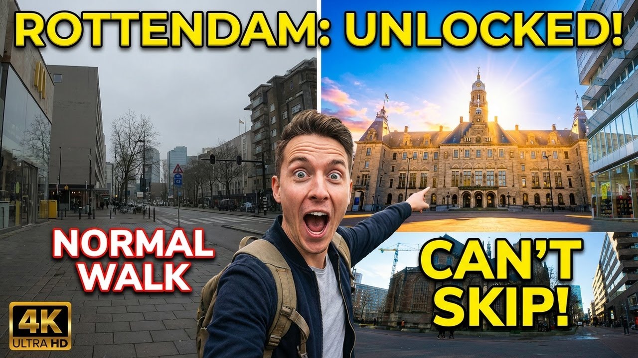 Gorgeous Rotterdam City Streets | 4K Walk You Can't Skip!