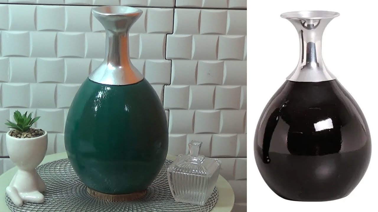 VASO DE LUXO FEITO COM MATERIAIS RECICLADOS