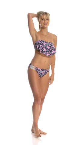 Hot Water Swimwear Best Buds Flounce Bandeau Bikini Top | SwimOutlet.com