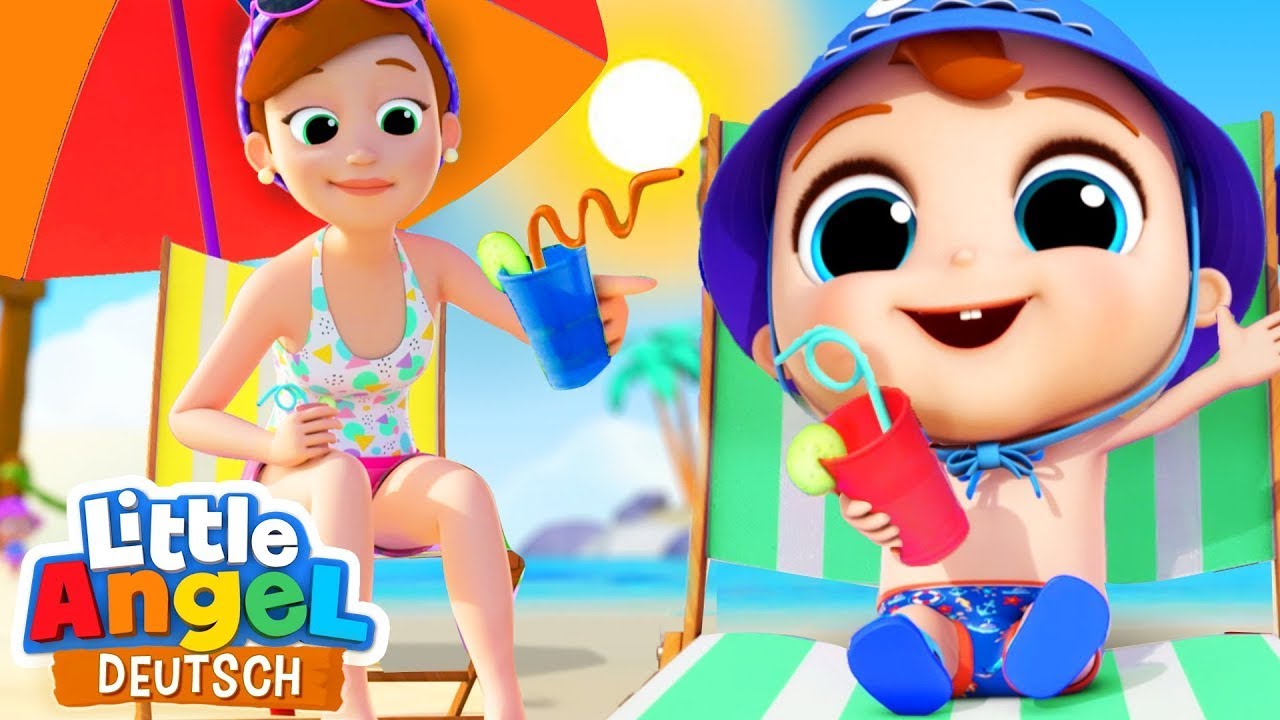 Wir spielen im Sand | Kinderlieder und Cartoons | Little Angel | Moonbug Kids Deutsch