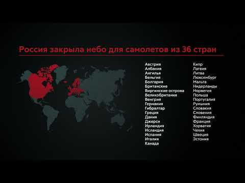 Россия закрыла небо для самолетов для 36 стран