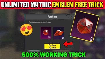 15+ Ways 😍 GET FREE MYTHIC EMBLEM IN BGMI | HOW TO GET MYTHIC EMBLEM IN BGMI | BGMI NEW MYTHIC FORGE