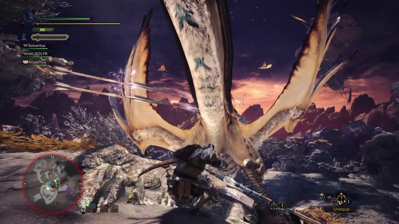 Hunt a Legiana - Long Sword - Corel Highlands (4 players)