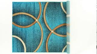 Chester Turquoise Modern Geometric Rug