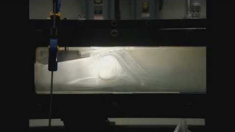 Oil Flow -- Full Span Suspended 10 degree wedge : Mach 2.75