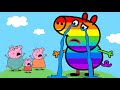 Peppa Pig's Mummy and Daddy Scream at Cursed Rainbow! 😱 | Peppa Pig Funny Animation