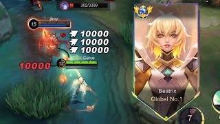 TOP 1 GLOBAL BEATRIX NEW ONE SHOT BUILD!! EASY WINSTREAK(must watch) -MLBB screenshot 4